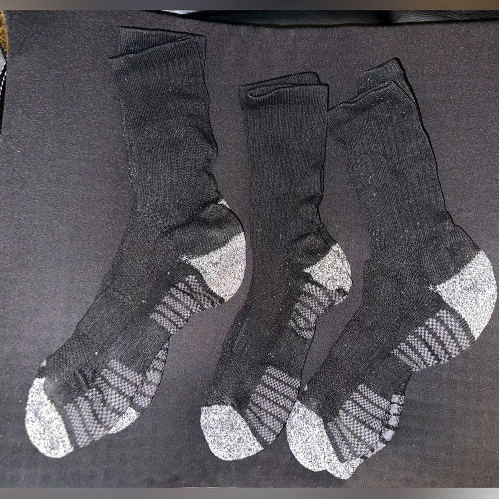 3 PAIR COLUMBIA Black and Gray Men's Socks